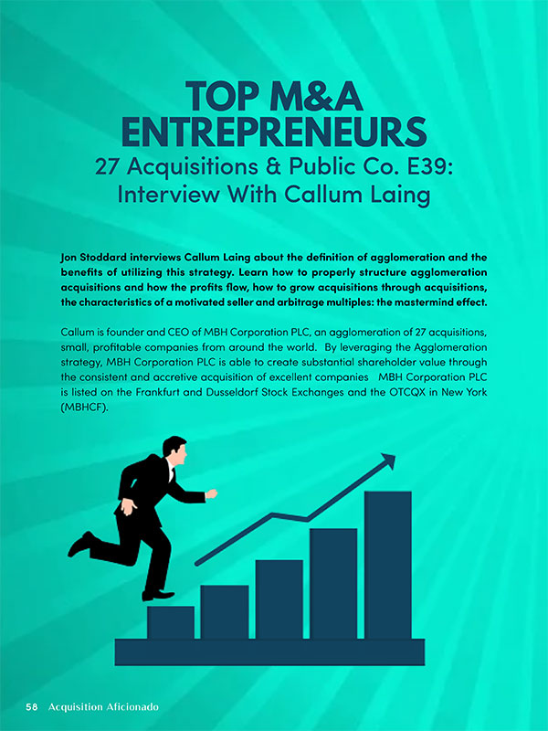 Top M&A Entrepreneurs Podcast Interviews Callum Laing - John Stoddard